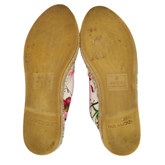 Gucci Flora Canvas Slip On Espadrille Flats - Picture 5 of 7